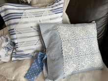 Load image into Gallery viewer, pillows with vintage doilles