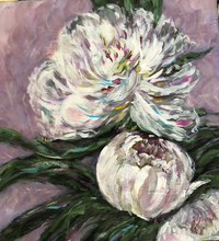 Load image into Gallery viewer, white peonies with blush