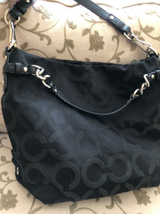 consignment bag - Coach larger, black canvas