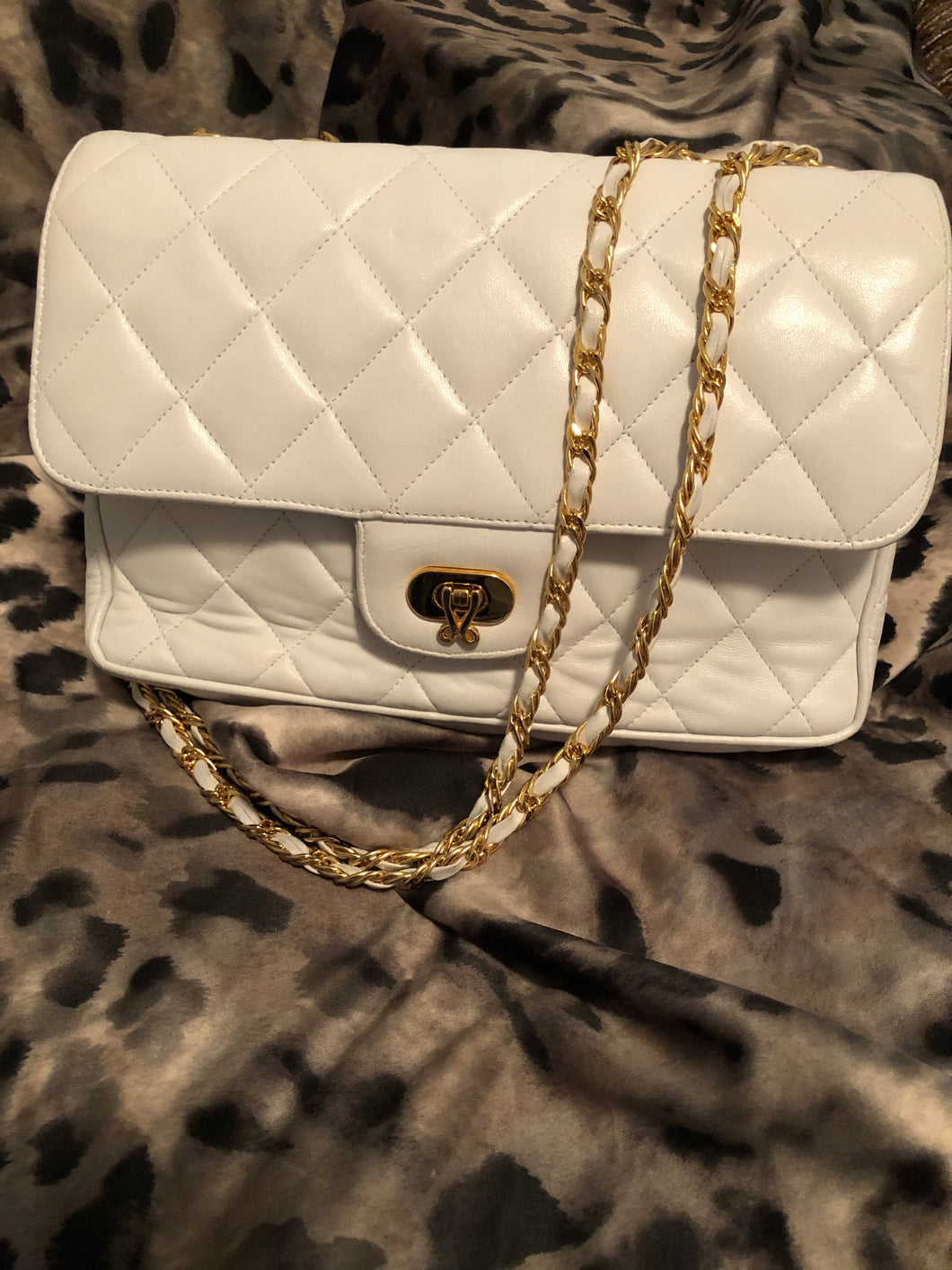 consignment bag - ivory/white quilted leather