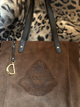 Load image into Gallery viewer, consignment bag - Ralph Lauren tote, brown suede