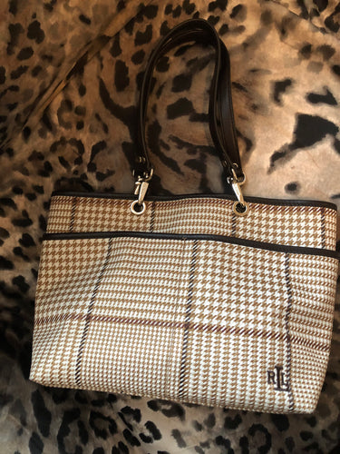 consignment bag - Ralph Lauren, small plaid tote